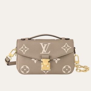 Louis Vuitton Pochette Métis East West Bag Gray Cream 8.3 inches M23081