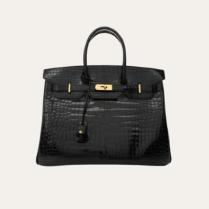 thumbnail-30.jpg Hermes Birkin 30 Shiny Porosus Crocodile Black Noir 30Cm