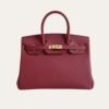 Hermes Birkin 35 Togo Leather Gold Hardware Dark Red 35Cm
