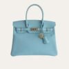Hermes Birkin 30 Gold Hardware Blue Atoll 30cm