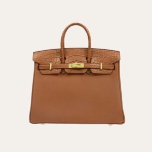 Hermes Birkin Touch Togo Handbag Brown 25cm