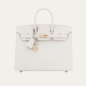 Hermes Birkin 25 Gold Hardware Epsom White 25Cm