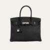 Hermès Birkin B25 Togo Black 25Cm Silver Hardware
