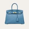 Hermes Birkin 30 Bag Gold Hardware Blue 30Cm
