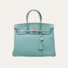 Hermes Birkin 30 Bag Paon Epsom Palladium Hardware Blue 30Cm