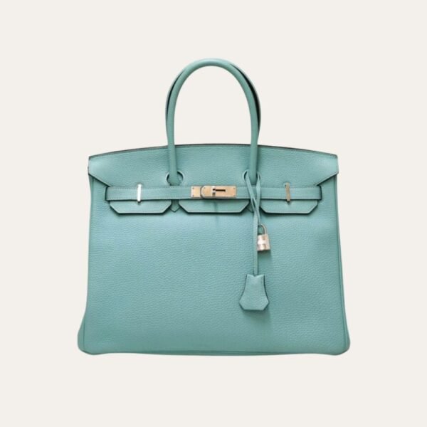 Hermes Birkin 30 Bag Paon Epsom Palladium Hardware Blue 30Cm