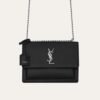 Saint Laurent Sunset Medium In Smooth Leather Black 9.8 Inches