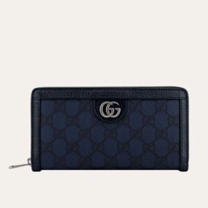 Gucci Ophidia Zip Around Wallet Dark Blue 19Cm 706844 Uulbn 4055